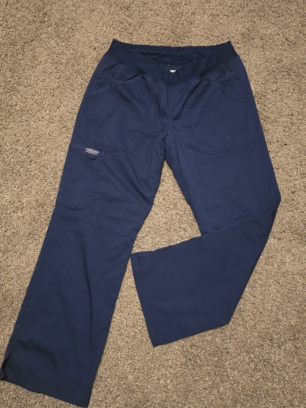 Cherokee Navy Womens Cargo Scrub Pants